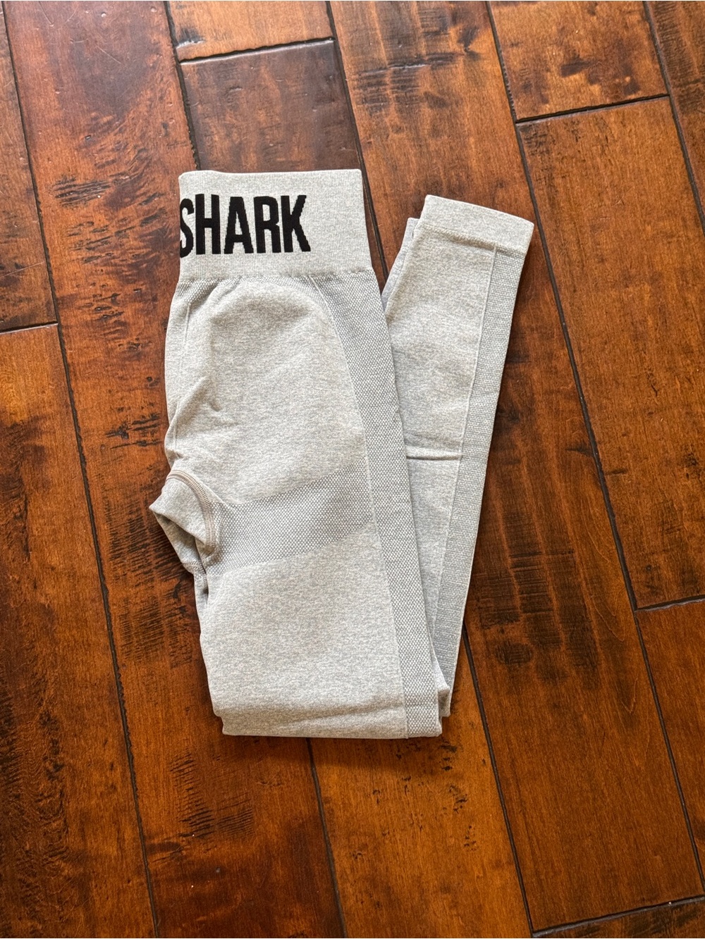Kids Seamless High-Waist Leggings in Light Gray